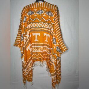 Tennessee Volunteers Womens Shawl Poncho Fringe Lightweight One Size Rocky Top